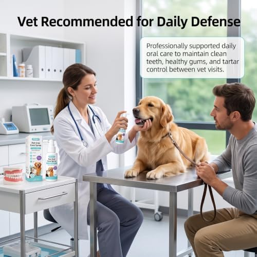 2Pack Pet Oral Care Spray, No Brush Dog Dental Spray, Natural Dog Breath Freshener for Dog Teeth Cleaning, Daily Dog Dental Care & Cat Dental Care Pet Oral Care Spray Fights Tartar & Plaque (100ml*2) - Image 2