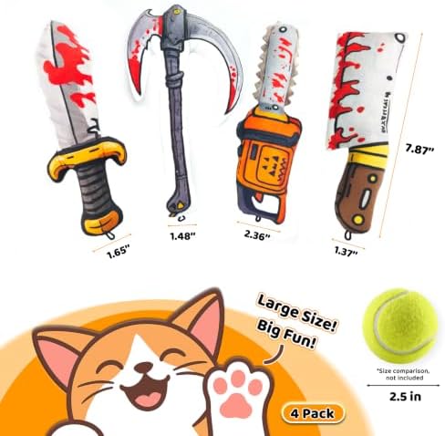 4PCS Catnip Cat Kicker Toys [8000mg Premium Catnip] 7.87 Inches - Image 2
