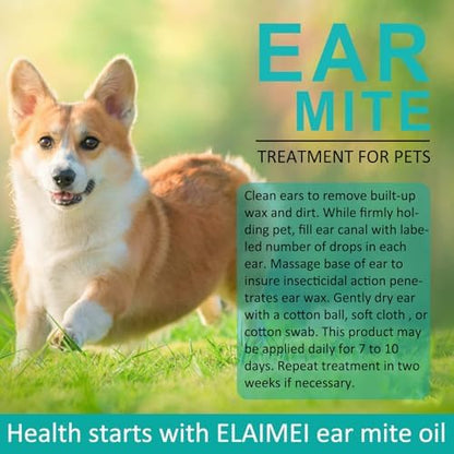 Ear Mites Clean for Dogs & Cat - with Aloe Vera, Fast-Acting 0.75oz - Image 6