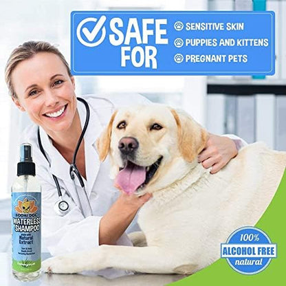 Bodhi Dog Waterless Shampoo for Dogs & Cats - Natural Dry Shampoo, Neutralizes Odor, No Rinse Needed, Safe for All Breeds - Made in USA - Lemongrass Scent (8 Fl Oz) - Image 5