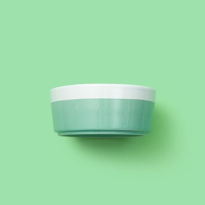 Waggo Dipper Ceramic Dog Bowl for Small and Large Breeds - Heavyweight and Durable Pet Food and Water Dish Crock, Dishwasher Safe, Modern (Mint, Medium)