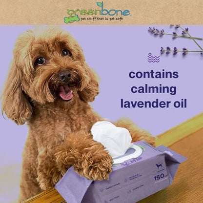 Greenbone Pet Dog Wipes French Lavender Natural for Grooming Paws, Body and Butt, Cleaning Deodorizing - Image 5