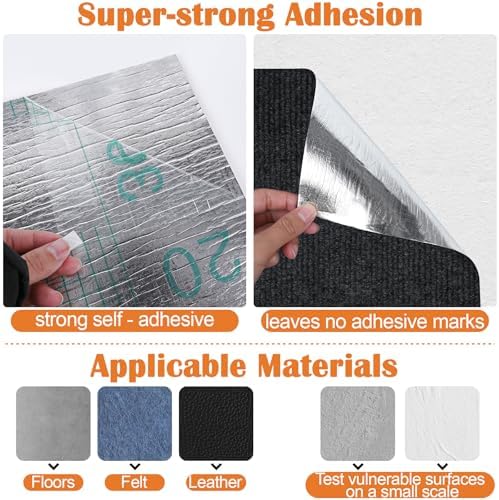 Cat Scratch Furniture Protector - 158" x 15.8" Trimmable Self-Adhesive Cats Claws Scratch Pads, DIY Cat Climbing Couch Protector for Scratch Post Cat Tree Replacement Indoor (Black) - Image 3