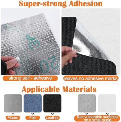 Cat Scratch Furniture Protector - 40" x 13.8" Trimmable Self-Adhesive Cats Claws Scratch Pads, DIY Cat Climbing Couch Protector for Scratch Post Cat Tree Replacement Indoor (Black) - Image 3