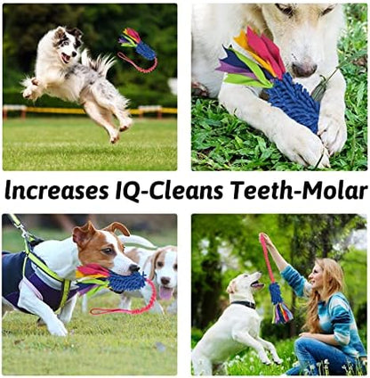 wodoca Dog Tug Toy, Dog Toys for Aggressive Chewers, Strong Squeak Rope Toy - Image 4