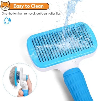 Dog & Cat Brush, Self Cleaning Slicker Brush for Pets Shedding - Image 5