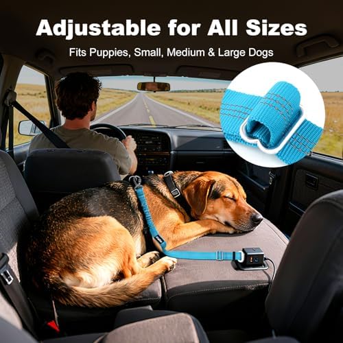 Dog Seat Belt for Car, Car Harness with Locking Aluminum Hook - Image 4