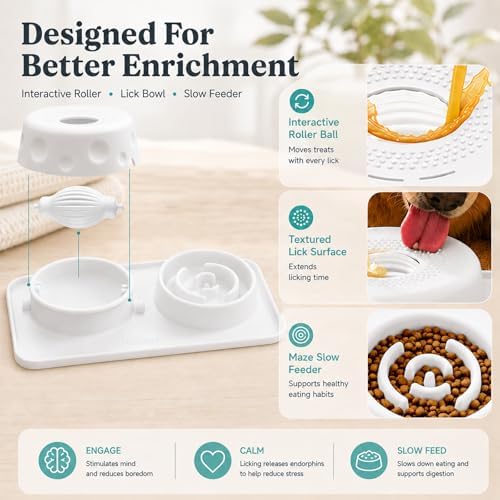 2 in 1 Silicone Slow Feeder Dog Bowl & Lick Bowl,Pet Feeding Bowl - Image 5