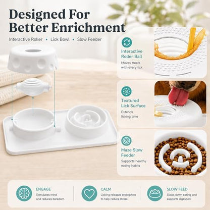2 in 1 Silicone Slow Feeder Dog Bowl & Lick Bowl,Pet Feeding Bowl - Image 5