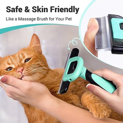 MIU COLOR Pet Grooming Brush, Deshedding Tool for Dogs & Cats, Spring Green - Image 5