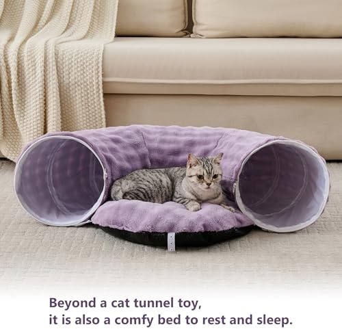 Bubble Round Cat Tunnel for Indoor Cats, Dusty Purple - Image 5