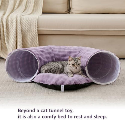 Bubble Round Cat Tunnel for Indoor Cats, Dusty Purple - Image 5