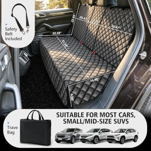 Car Rear Seat Protector, PU Leather Dog Bench Seat Cover for Back Seat - Image 5