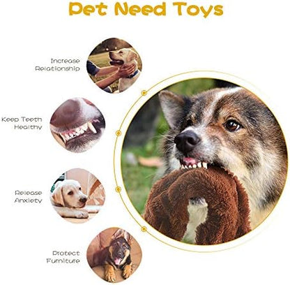 Dog Squeaky Chew Toys No Stuffing Soft Plush for Small Medium Large Breed - Image 2