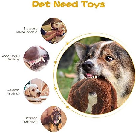 Dog Squeaky Chew Toys No Stuffing Soft Plush for Small Medium Large Breed - Image 2
