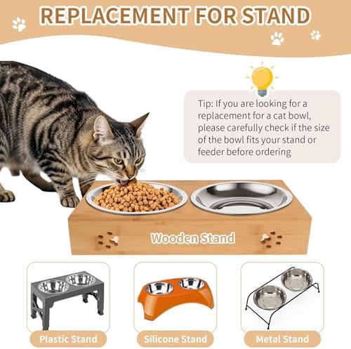 6PCS Stainless Steel Pet Food Bowls, 7" Shallow Metal Bowl for Cat Puppy - Image 6
