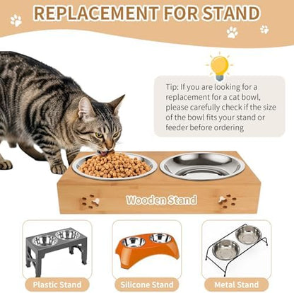 6PCS Stainless Steel Pet Food Bowls, 7" Shallow Metal Bowl for Cat Puppy - Image 6