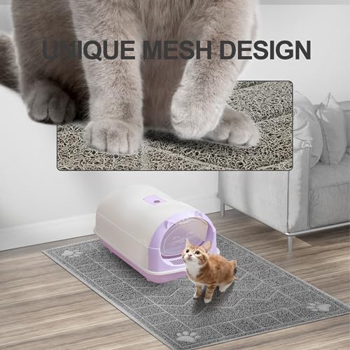 Cat Litter Box Mat, 35" x 24" Large Waterproof Litter Trapping Mat - Image 3