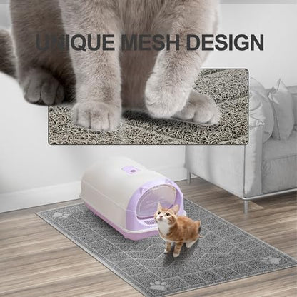 Cat Litter Box Mat, 35" x 24" Large Waterproof Litter Trapping Mat - Image 3