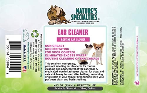Nature's Specialties Dog Ear Cleaner Medicated Solution Non-Greasy Non-Irritation Made in USA Non-Toxic, 4 Ounces - Image 2