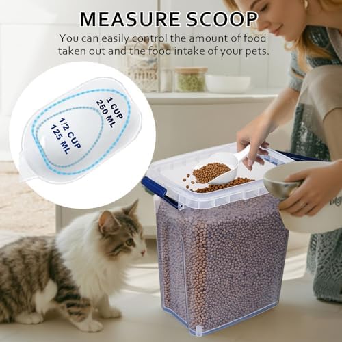 EIwichen Dog and Cat Food Storage Container with Scoop - 5-10 Lbs Pet Food Container with Airtight Lid, Dry Food Bin BPA Free, Kibble Container, for Pet, Cat, Dog, Bird Seed, e - Image 4