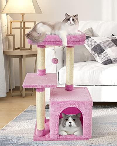 Cute Cat Tree Kitten Cat Tower Condo Cat Furniture Sisal Scratching Posts P - Image 2