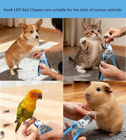 Dog Nail Clippers with Light, Professional Toenail Clippers for Thick Toenails, LED Illuminated Pet Nail Trimmer to See Bloodline, Safety Guard & Blade Lock, for Dogs & Cats - Image 4