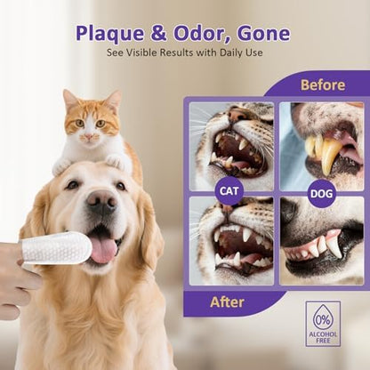 Probiotic Pet Dental Finger Wipes, Daily Oral Care, 50 Count - Image 2