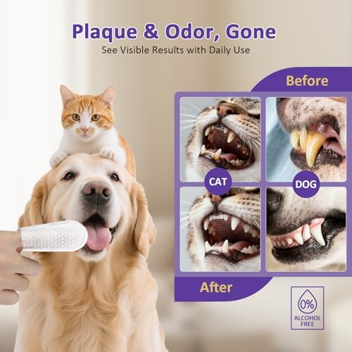 Probiotic Pet Dental Finger Wipes, Daily Oral Care, 50 Count - Image 2