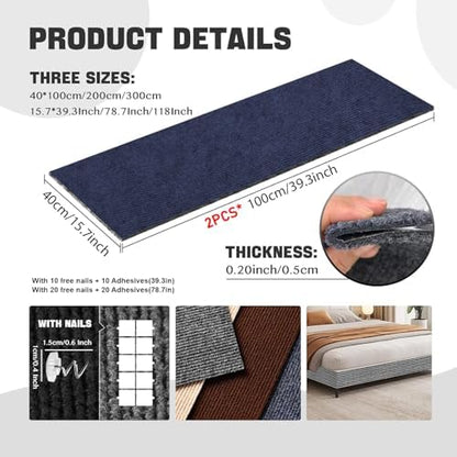 SREBAY Cat Scratch Couch Furniture Protector, Self-Adhesive Scratch Pad - Image 2