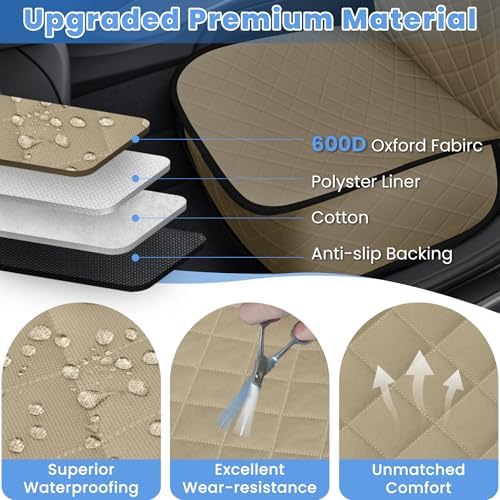 ELONGRIVER Dog Car Seat Covers, Waterproof Front Seat Cover - Image 3