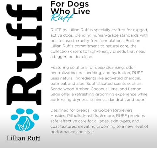 Ruff by Lillian Ruff Sandalwood Coconut Oatmeal Conditioner for Dogs – Moisturizes & Soothes Dry Itchy Skin, Promotes Healthy Coat, Gluten-Free, Tear-Free, Sulfate-Free, Paraben-Free, Made in USA - Image 6