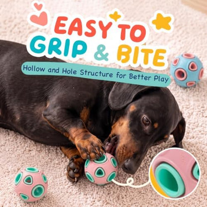 MewaJump Dog Chew Toys, Rubber Dog Balls Fetch Ball for Puppies Small Dogs 3 Pack - Image 5