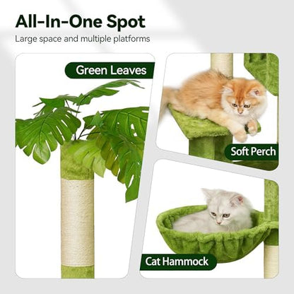 Meecal Green Cat Tree, 47-Inch Cat Tower for Kittens Under 6 Months 9lbs - Image 4