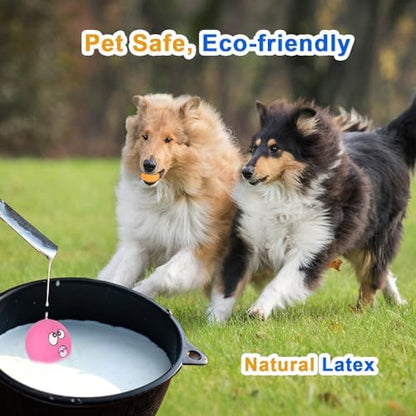 Dog Squeaky Toys Fun Facial Expression Latex Squeaky Dog Balls Large Size Chewing Rubber Soft Interactive Fetch Play Balls for Big Dogs (3 PCS) - Image 5