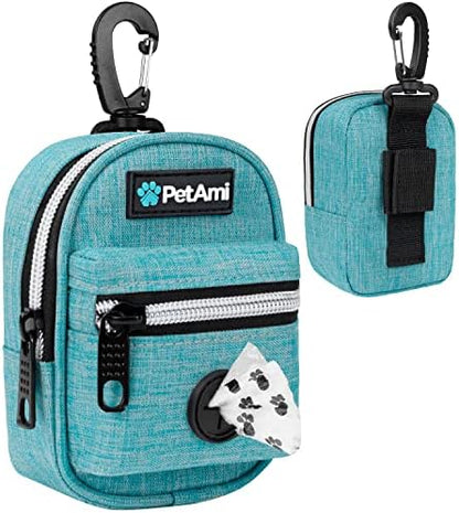 PetAmi Dog Poop Bag Holder for Leash, Waste Bag Dispenser Pet Pouch, Blue by PetAmi
