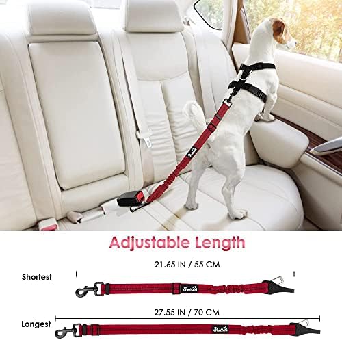 SlowTon Dog Car Seat Belt, 3 in 1 Latch Bar Attachment Dog Safety Seatbelt - Image 6