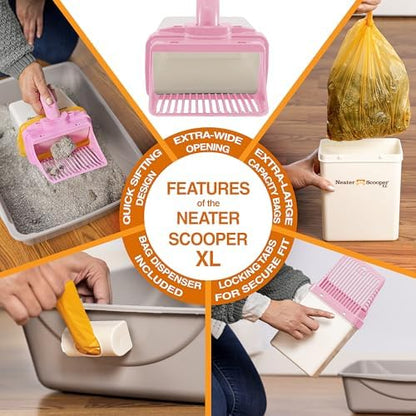 Neater Pet Brands Neater Scooper XL Cat Litter Scoop, 60 Refill Bags – Extra-Large Capacity Mess-Free Cat Litter Scooper with Bag for Large & Multiple Cats, Spill-Proof Litter Box Scooper with Holder - Image 6