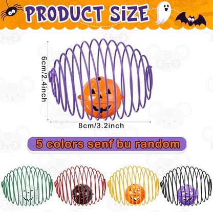 Jecery 5 Pcs Cat Toys Spring,Bell,Halloween Colors - Image 2