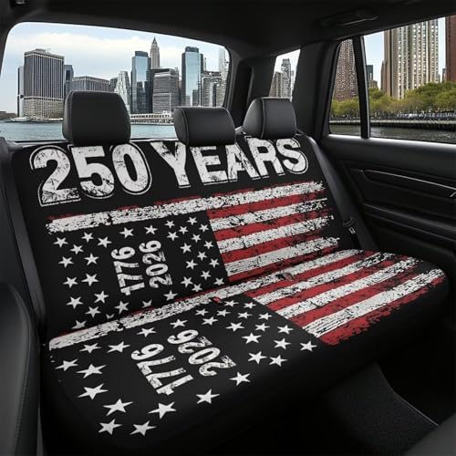 AFPANQZ 1776-2026 Years Print Car Accessories for Women 2 Pcs Back Seat Cushion, Split Bench Covers Universal Rear Seat Protector for SUV Trucks Sedan - Image 4
