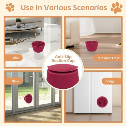 Dog Lick Bowl,Anxiety Relief Non-Slip Silicone Treat Bowl,Durable Anti-Choking Long-Lasting Enrichment Slow Feeder Licking Mat for Small Medium Large Breed,Freezable BPA Free Silicone Dishwasher Safe - Image 5