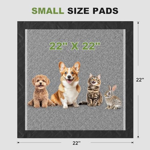 Charcoal Puppy Pads, Rugular 22"x22", All Edge-Wrapped, Odor-Control Pad - Image 6