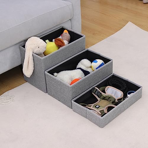 Linen Foldable Dog Stairs with Storage - Image 7
