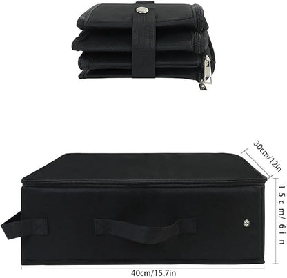 Portable Cat Travel Litter Box with Zipped Lid, Foldable Travel Litter Box, No Leakage, No Smell, Waterproof, Easy to Carry, Easy to Use in Hotels, Car