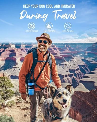 lesotc Dog Water Bottle, Portable Pet Water Dispenser, Leak Proof Travel Squeeze Water Bottle for Dogs, Puppy Essentials Dog Stuff Accessories for Outdoor Walking, Hiking, BPA-Free, Lightweight - Image 4