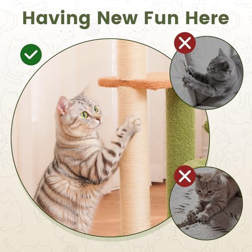 Cat Tree Tower with Scratching Post Bed Condo for Indoor Kitten - Image 6