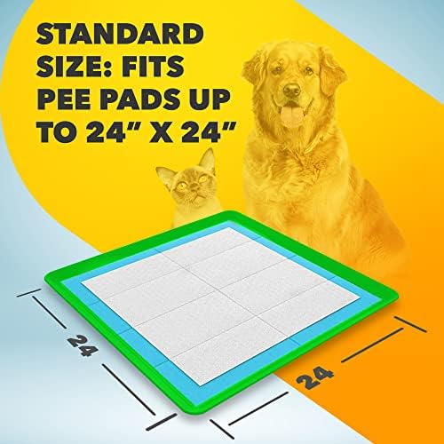 Dog Pee Pad Holder - Fits Up to 24” x 24” Pee Pad - 2 Pack - Green - Image 3