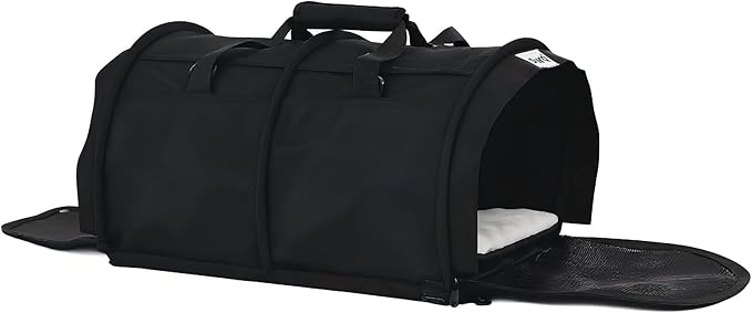 SturdiBag Pro 3.0 Pet Travel Carrier for Cats and Dogs – Soft-Sided with Safety Clips and Seatbelt Straps for Car Travel | XXL, Black