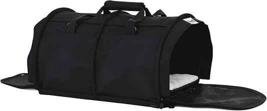 SturdiBag Pro 3.0 Pet Travel Carrier for Cats and Dogs – Soft-Sided with Safety Clips and Seatbelt Straps for Car Travel | XXL, Black