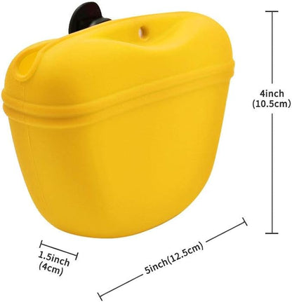 RoyalCare Silicone Dog Treat Pouch-Small Training Bag-Portable Dog Treat Bag for Leash with Magnetic Closure and Waist Clip[US Design Patent]